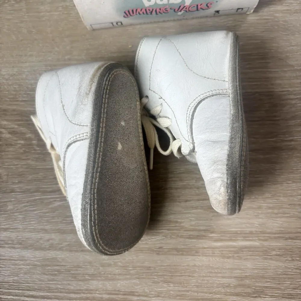 Vintage Baby Jumping Jacks Vaisey Bristol White Leather Shoes Size 3 D Boxed 50s
